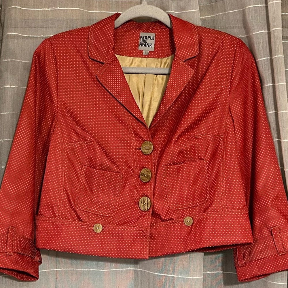 People Like Frank Red w/ White Polka Dots Jacket